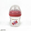Momeasy Wide Neck Plastic Feeding Bottles 0m+ - 120ml - Red
