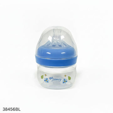 Momeasy Wide Neck Plastic Feeding Bottles 0m+ - 60ml - Blue
