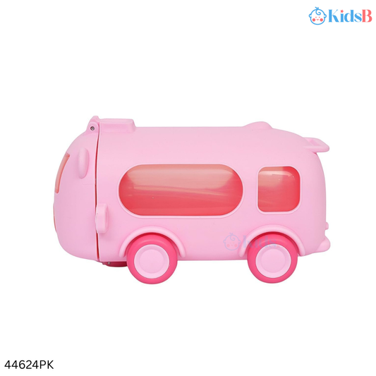 Multi-Function Portable Cute Bus Design Water Bottle 500ml – Pink