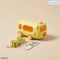 Multi-Function Portable Cute Bus Design Water Bottle 500ml – Yellow