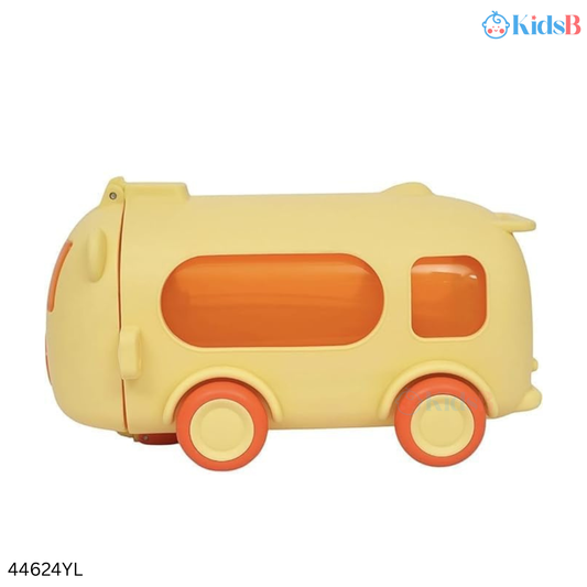 Multi-Function Portable Cute Bus Design Water Bottle 500ml – Yellow