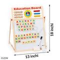 Multi Functional Educational Double Sided Magnetic & Wooden Writing Board - Medium Size