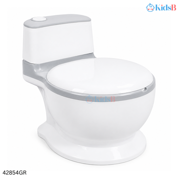 Musical Realistic Baby Commode Toilet Training Potty – Gray