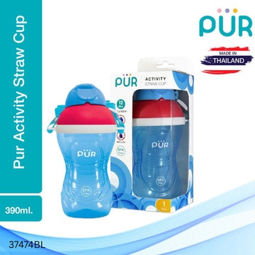 PUR Activity Straw Cup 13oz/390ml - Blue