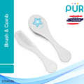 PUR Baby Hair Brush & Comb Set - Blue