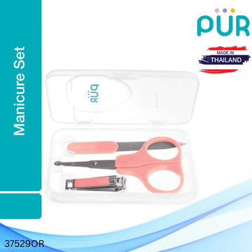 PUR Baby Manicure Set (Scissors, Clipper & File) - Orange