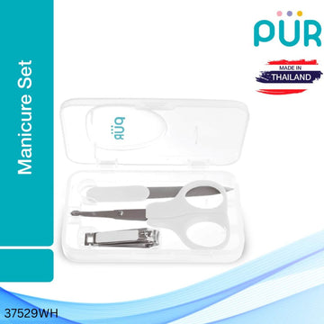 PUR Baby Manicure Set (Scissors, Clipper & File) - White