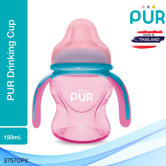 PUR Natural Multi Grasp Drinking Cup 5oz/150ml - Pink