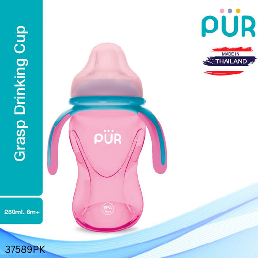 PUR Natural Multi Grasp Drinking Cup 8oz/250ml - Pink