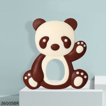 Panda Shape Baby Silicone Teether - Brown