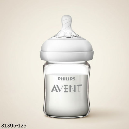 Philips Avent Natural Glass Feeding Bottle 125ml - 0m+