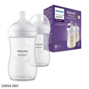 Philips Avent Natural Response Baby Feeding Bottle 1m+ 260ml Double Pack