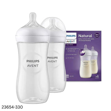 Philips Avent Natural Response Baby Feeding Bottle 3m+ 330ml Double Pack