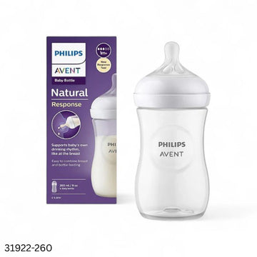 Philips Avent Natural Response Baby Feeding Bottle 1m+ 260ml Single Pack