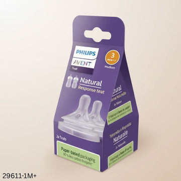 Philips Avent Natural Response Bottle Nipple - 2pcs - 1m+ - Level-3