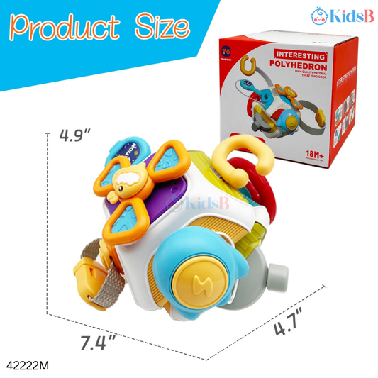 Polyhedron Montessori Sensory Busy Cube Motor Skill Activity Toy 18M+