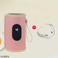 Portable Baby Milk Warmer with USB & Digital Display - Pink