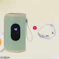Portable Baby Milk Warmer with USB & Digital Display - Green