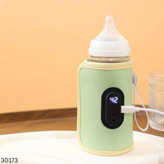 Portable Baby Milk Warmer with USB & Digital Display - Green