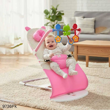 Premium Musical Bouncer Chair with Toy - Pink