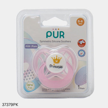 PUR Symmetric Silicone Soother (0-6m+) - Pink