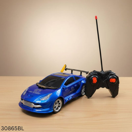 Rechargeable Remote Control Sports Racing Car with Music & Lights - Blue