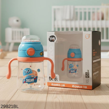 Rovco Cute Baby Water Bottle 260ml - Blue