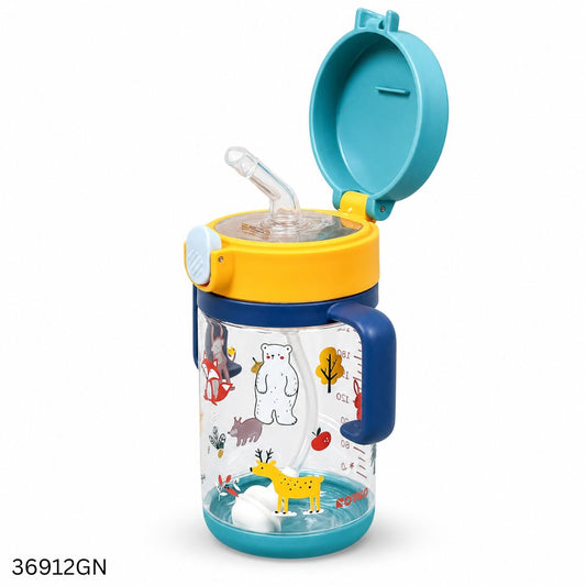 Rovco Tritan Colorful Straw Water Bottle 240ml - Green