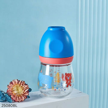Rovco Wide Neck Glass Feeder 150ml - Blue