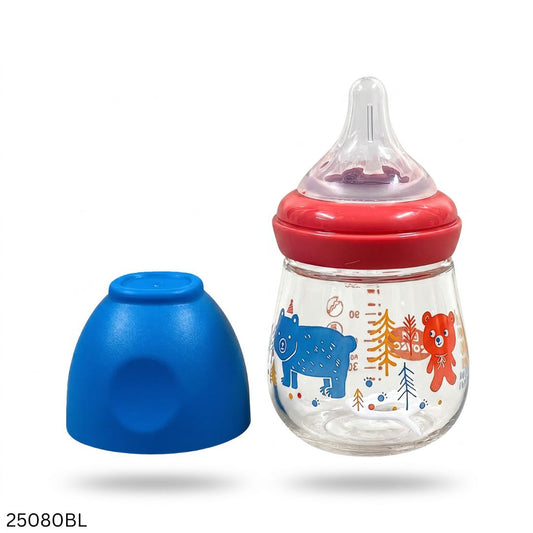 Rovco Wide Neck Glass Feeder 150ml - Blue