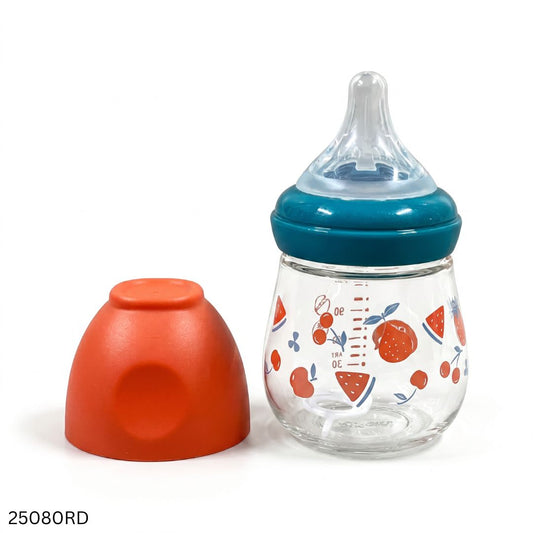 Rovco Wide Neck Glass Feeder 150ml - Red
