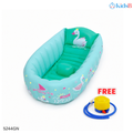 Safe Inflatable Baby Bathtub with Air Pump - Green