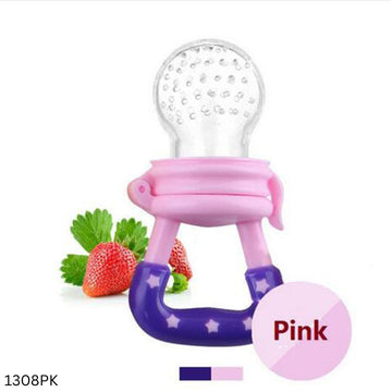 Silicone Baby Fruit Juicer - Pink