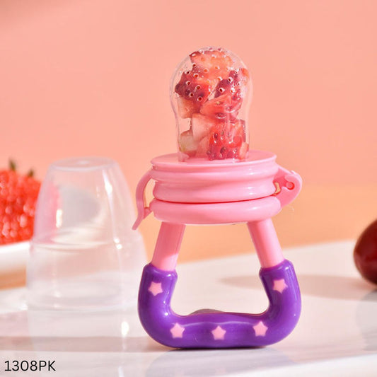Silicone Baby Fruit Juicer - Pink