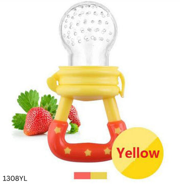 Silicone Baby Fruit Juicer - Yellow