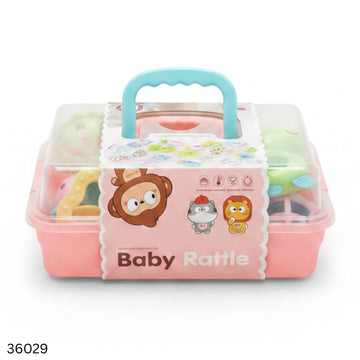 Silicone Baby Rattle & Teether Set - 18pcs