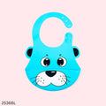 Silicone Cartoon Design Bibs - Blue