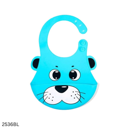 Silicone Cartoon Design Bibs - Blue