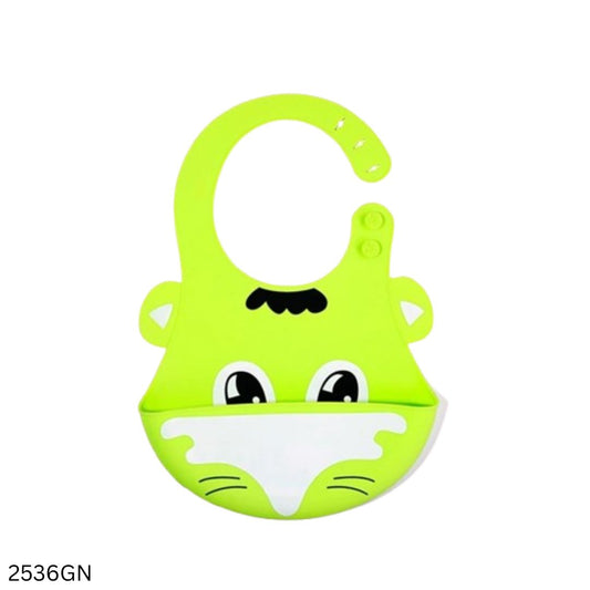 Silicone Cartoon Design Bibs - Green