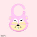 Silicone Cartoon Design Bibs - Pink