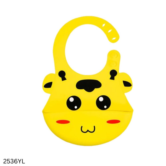 Silicone Cartoon Design Bibs - Yellow