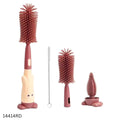 Silicone Feeder & Nipple Cleaning Brush - Red