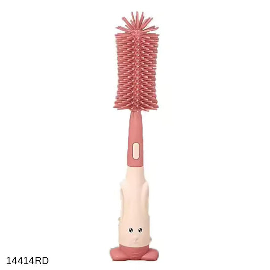 Silicone Feeder & Nipple Cleaning Brush - Red