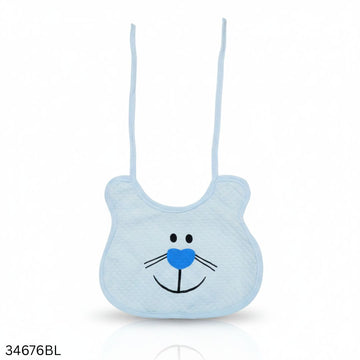 Soft Cotton Baby Feeding Bib - Blue