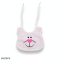 Soft Cotton Baby Feeding Bib - Pink