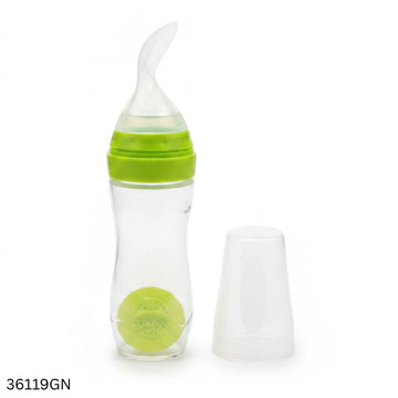 Soft Silicone Baby Spoon Feeder 120ml - Green