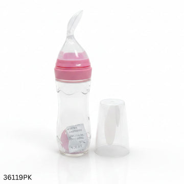 Soft Silicone Baby Spoon Feeder 120ml - Pink
