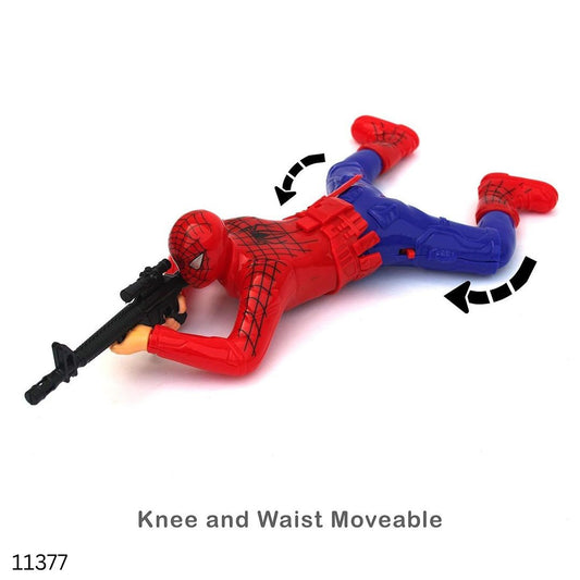 Spiderman Crawling Gun Toy with Lights and Firing Sound