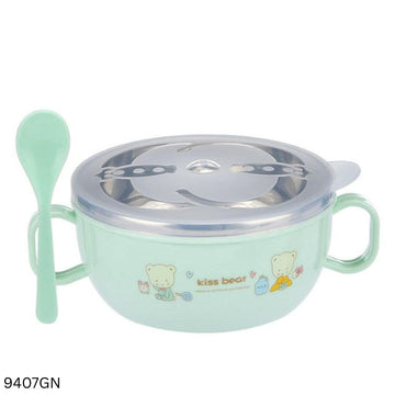 Stainless Steel Heat Insulation Bowl 300ml - Green