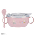 Stainless Steel Heat Insulation Bowl 400ml - Pink